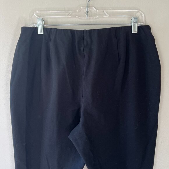 J.Jill Smoothing Sz L Ponte Black Leggings Elastic Waist Pull On Stretch Ankle - Picture 5 of 10